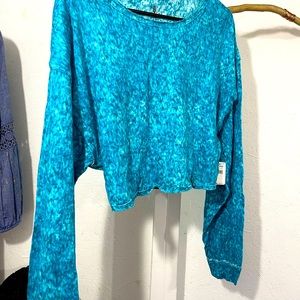 Free People Blue Crop Top